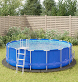 VidaXL Zwembadgrondzeil Ø458 cm polyester geotextiel lichtgrijs