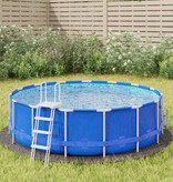 VidaXL Zwembadgrondzeil Ø306 cm polyester geotextiel lichtgrijs