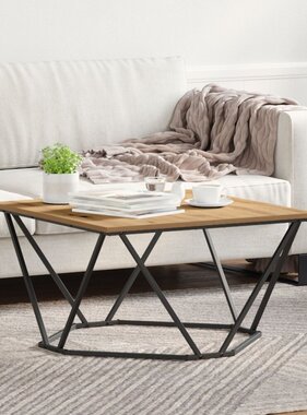 VidaXL Salontafel Artisan Eiken 80x80x45 cm Geengineerd Hout