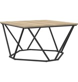 VidaXL Salontafel Sonoma eiken Spaanplaat en metaal Middel Vierkant