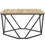 VidaXL Salontafel Sonoma eiken Spaanplaat en metaal Middel Vierkant