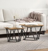 VidaXL Salontafel eiken ijzer PB