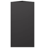 VidaXL Plantenbak driehoek 40x34,5x70 cm staal zwart