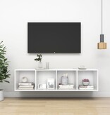 VidaXL Tv-wandmeubel 37x37x142,5 cm bewerkt hout wit