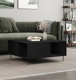 VidaXL Salontafel 80x80x36,5 cm bewerkt hout zwart