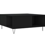 VidaXL Salontafel 80x80x36,5 cm bewerkt hout zwart
