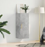 VidaXL Hangkast 34,5x34x90 cm betongrijs