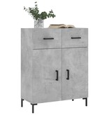 VidaXL Dressoir 69,5x34x90 cm bewerkt hout betongrijs