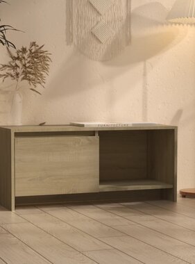 VidaXL Tv-meubel 90x35x40 cm bewerkt hout sonoma eikenkleurig