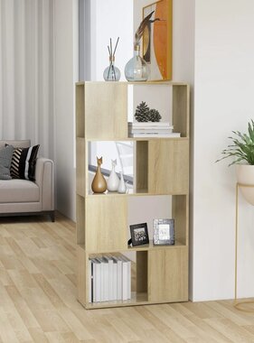 VidaXL Boekenkast/kamerscherm 60x24x124,5 cm bewerkt hout sonoma eiken