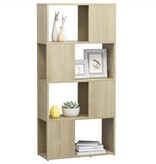 VidaXL Boekenkast/kamerscherm 60x24x124,5 cm bewerkt hout sonoma eiken