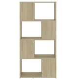 VidaXL Boekenkast/kamerscherm 60x24x124,5 cm bewerkt hout sonoma eiken