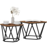 VidaXL Salontafel Gerecycled Hout Metaal, Hout Middelgroot Strak