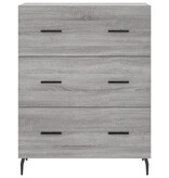 VidaXL Dressoir 69,5x34x90 cm bewerkt hout grijs sonoma eikenkleurig