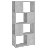 VidaXL Boekenkast/kamerscherm 60x24x124,5 cm betongrijs