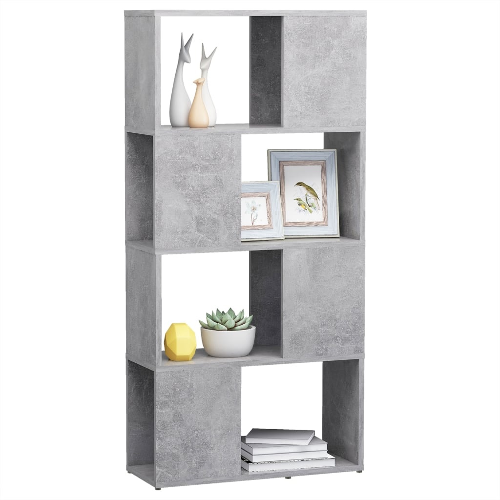 VidaXL Boekenkast/kamerscherm 60x24x124,5 cm betongrijs