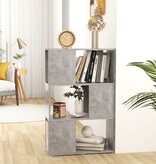 VidaXL Boekenkast/kamerscherm 60x24x94 cm bewerkt hout betongrijs
