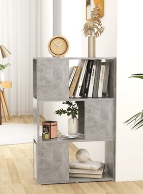 VidaXL Boekenkast/kamerscherm 60x24x94 cm bewerkt hout betongrijs