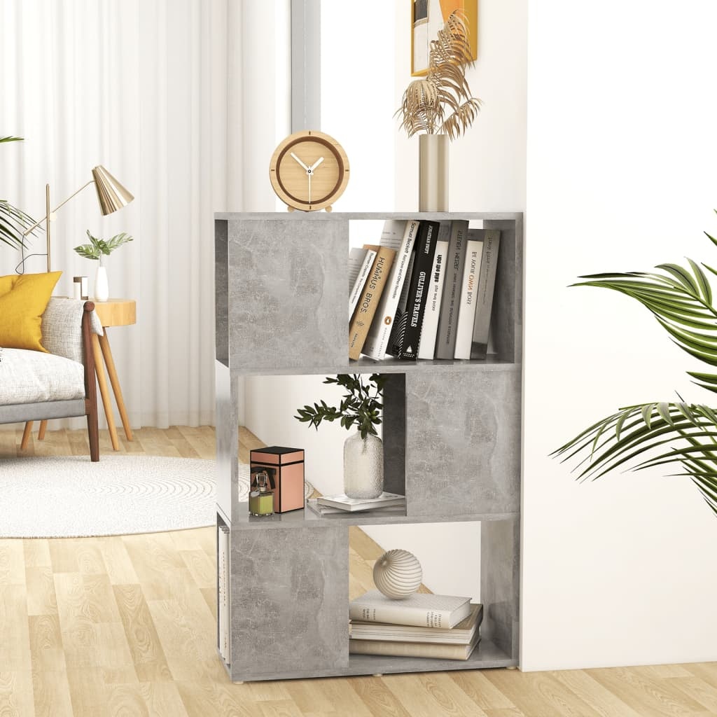 VidaXL Boekenkast/kamerscherm 60x24x94 cm bewerkt hout betongrijs