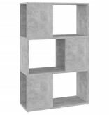 VidaXL Boekenkast/kamerscherm 60x24x94 cm bewerkt hout betongrijs