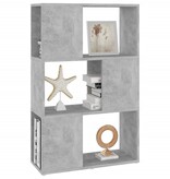 VidaXL Boekenkast/kamerscherm 60x24x94 cm bewerkt hout betongrijs
