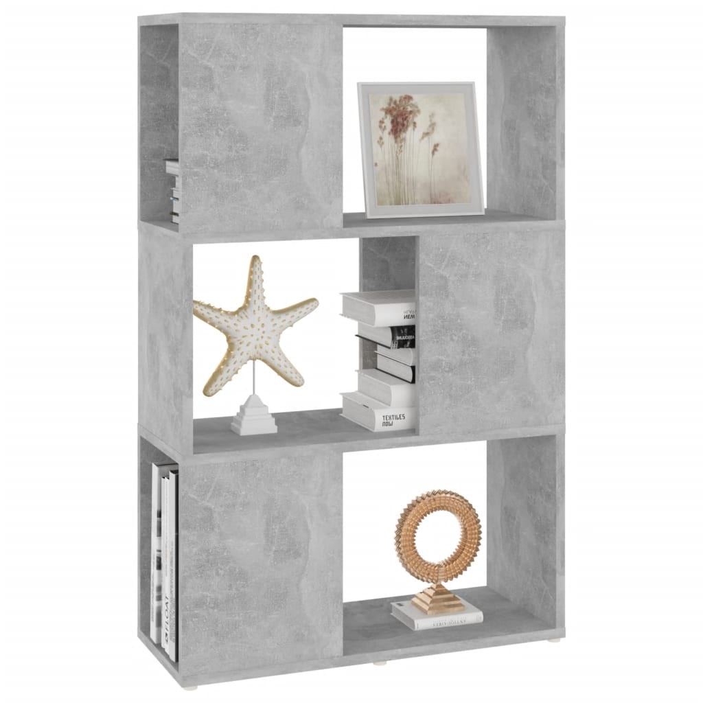 VidaXL Boekenkast/kamerscherm 60x24x94 cm bewerkt hout betongrijs