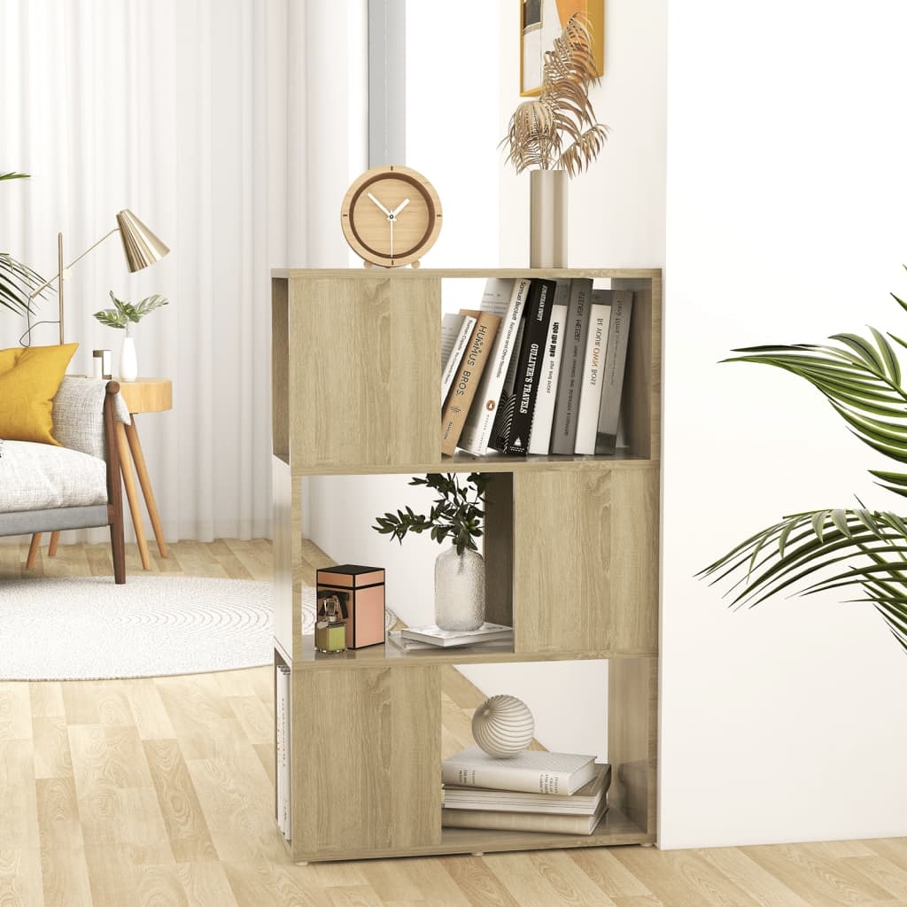 VidaXL Boekenkast/kamerscherm 60x24x94 cm bewerkt hout sonoma eiken