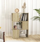 VidaXL Boekenkast/kamerscherm 60x24x94 cm bewerkt hout sonoma eiken