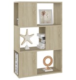 VidaXL Boekenkast/kamerscherm 60x24x94 cm bewerkt hout sonoma eiken