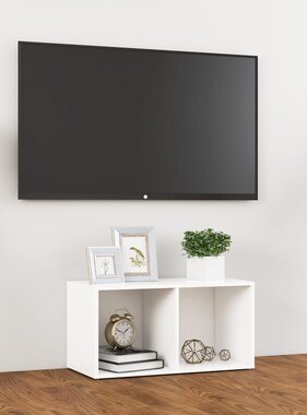 VidaXL Tv-meubel 72x35x36,5 cm bewerkt hout wit