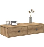 VidaXL Wandschap met lades 80x31x17 cm bewerkt hout artisanaal eiken