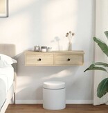 VidaXL Wandschap met lades 80x31x17 cm bewerkt hout sonoma eikenkleur