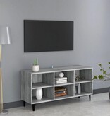 VidaXL Tv-meubel met metalen poten 103,5x30x50 cm grijs sonoma eiken