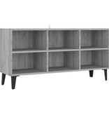VidaXL Tv-meubel met metalen poten 103,5x30x50 cm grijs sonoma eiken