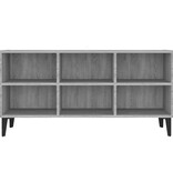 VidaXL Tv-meubel met metalen poten 103,5x30x50 cm grijs sonoma eiken