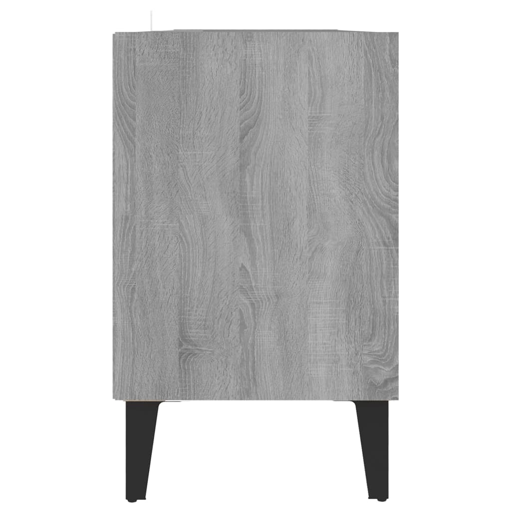 VidaXL Tv-meubel met metalen poten 103,5x30x50 cm grijs sonoma eiken
