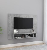 VidaXL Tv-wandmeubel 120x23,5x90 cm bewerkt hout betongrijs