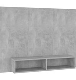 VidaXL Tv-wandmeubel 120x23,5x90 cm bewerkt hout betongrijs