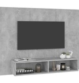 VidaXL Tv-wandmeubel 120x23,5x90 cm bewerkt hout betongrijs
