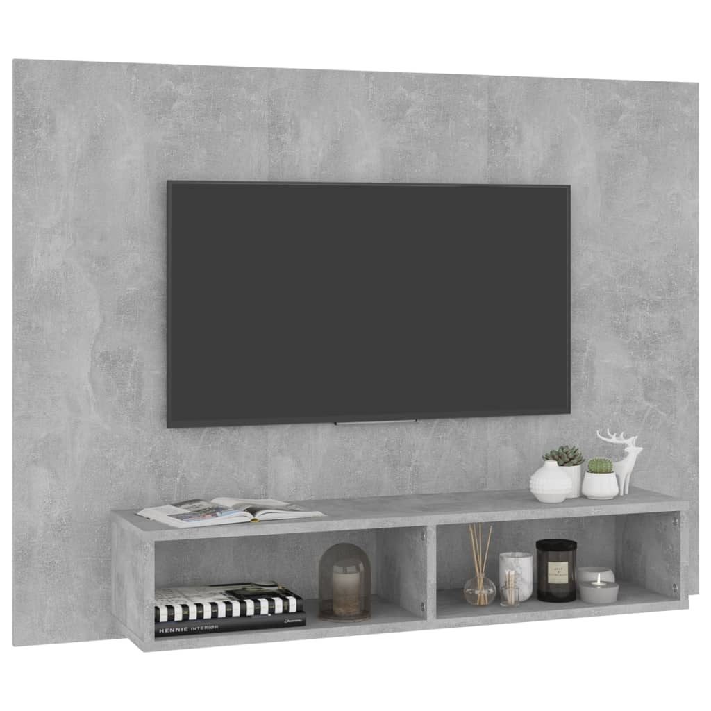 VidaXL Tv-wandmeubel 120x23,5x90 cm bewerkt hout betongrijs