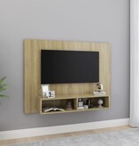 VidaXL Tv-wandmeubel 120x23,5x90 cm bewerkt hout sonoma eikenkleurig