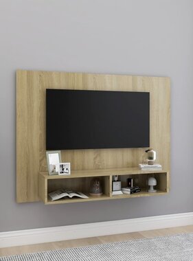 VidaXL Tv-wandmeubel 120x23,5x90 cm bewerkt hout sonoma eikenkleurig