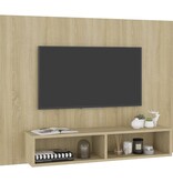 VidaXL Tv-wandmeubel 120x23,5x90 cm bewerkt hout sonoma eikenkleurig