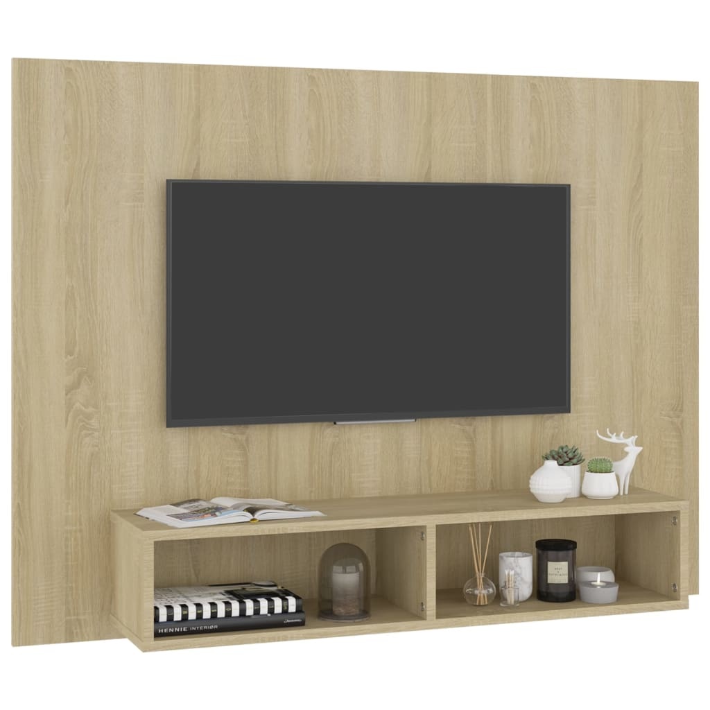VidaXL Tv-wandmeubel 120x23,5x90 cm bewerkt hout sonoma eikenkleurig