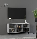 VidaXL Tv-meubel met metalen poten 103,5x30x50 cm betongrijs