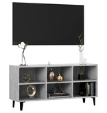 VidaXL Tv-meubel met metalen poten 103,5x30x50 cm betongrijs