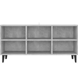 VidaXL Tv-meubel met metalen poten 103,5x30x50 cm betongrijs