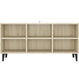 VidaXL Tv-meubel met metalen poten 103,5x30x50 cm sonoma eikenkleurig