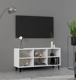 VidaXL Tv-meubel met metalen poten 103,5x30x50 cm wit
