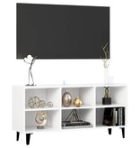 VidaXL Tv-meubel met metalen poten 103,5x30x50 cm wit